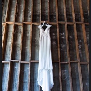 Wedding dress (size 4) hand beaded corset.